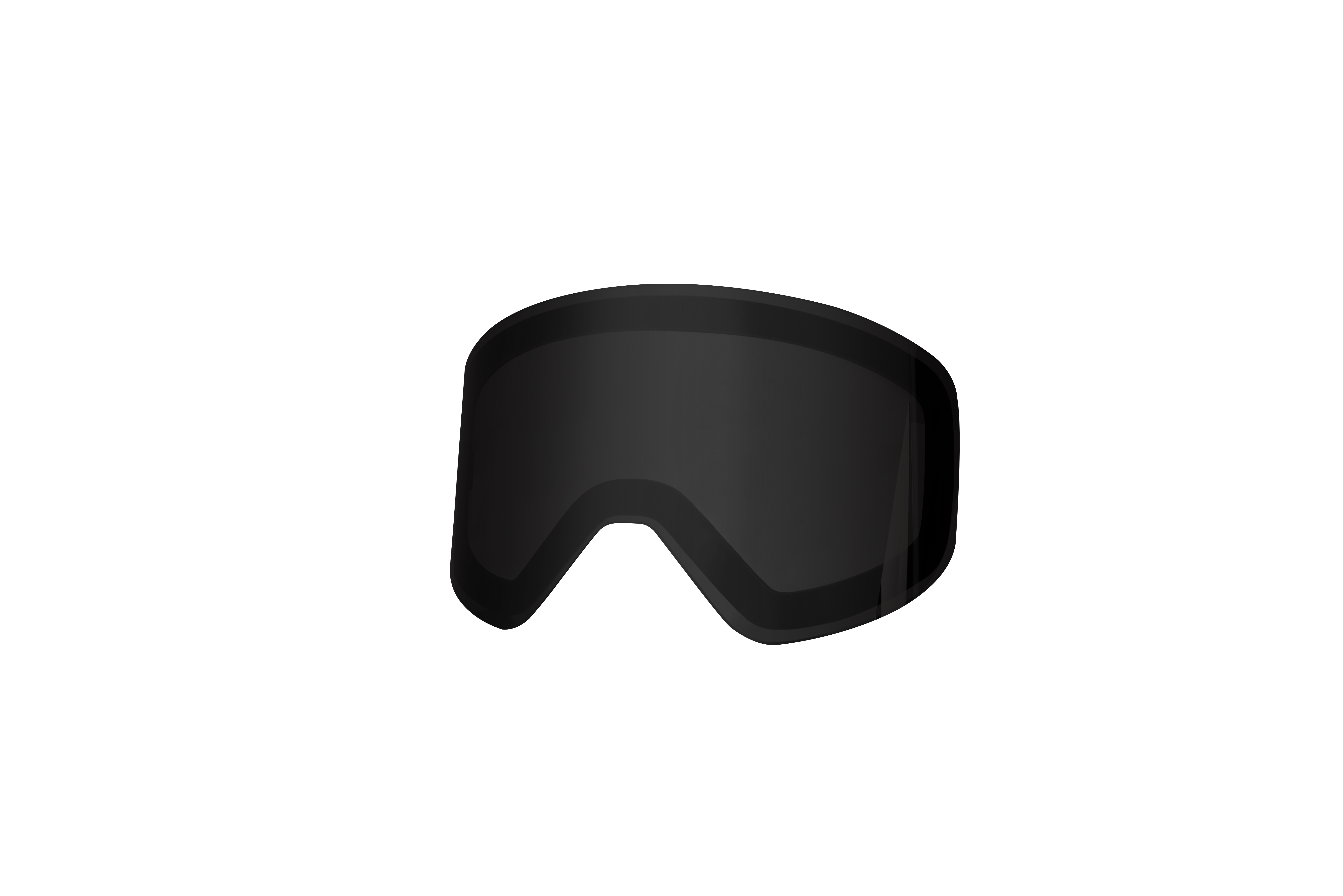 zwarte lens voor skibril
