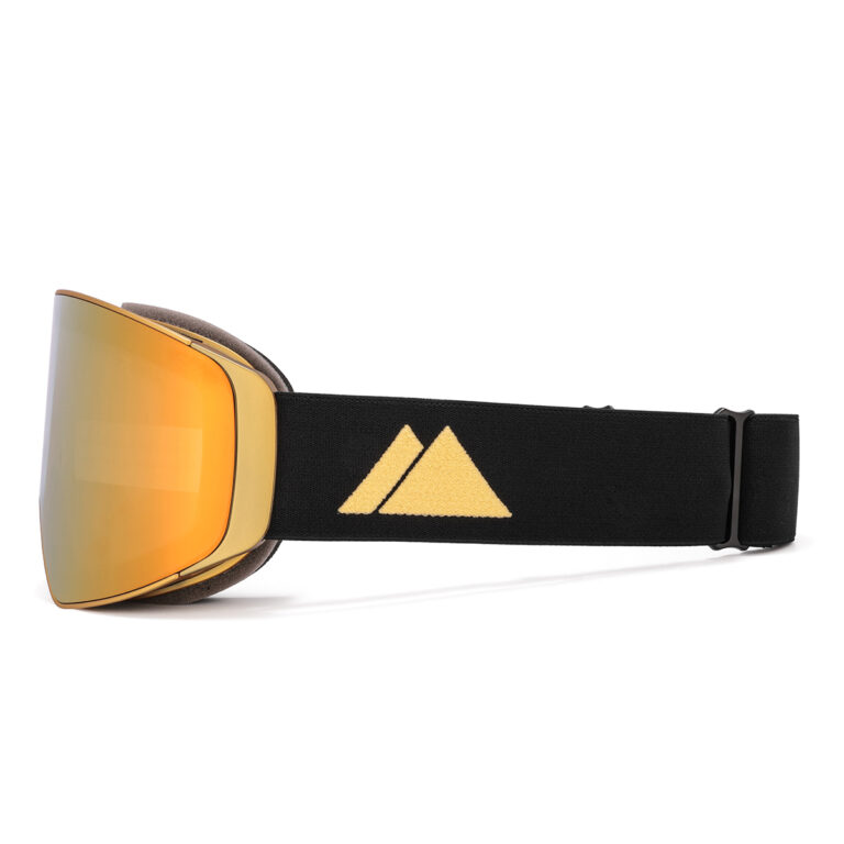 skibril met gouden lens