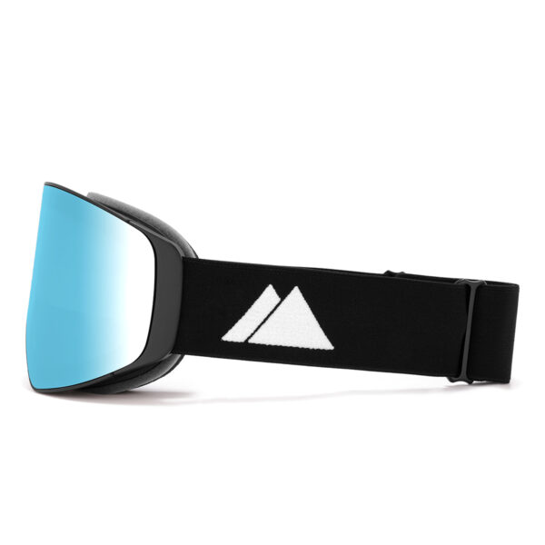 skibril met blauwe lens