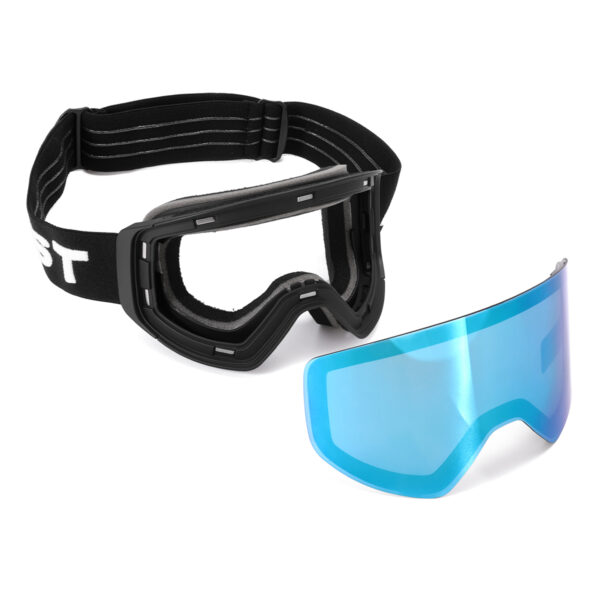 skibril met magnetische blauwe lens