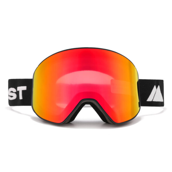 skibril met rode lens