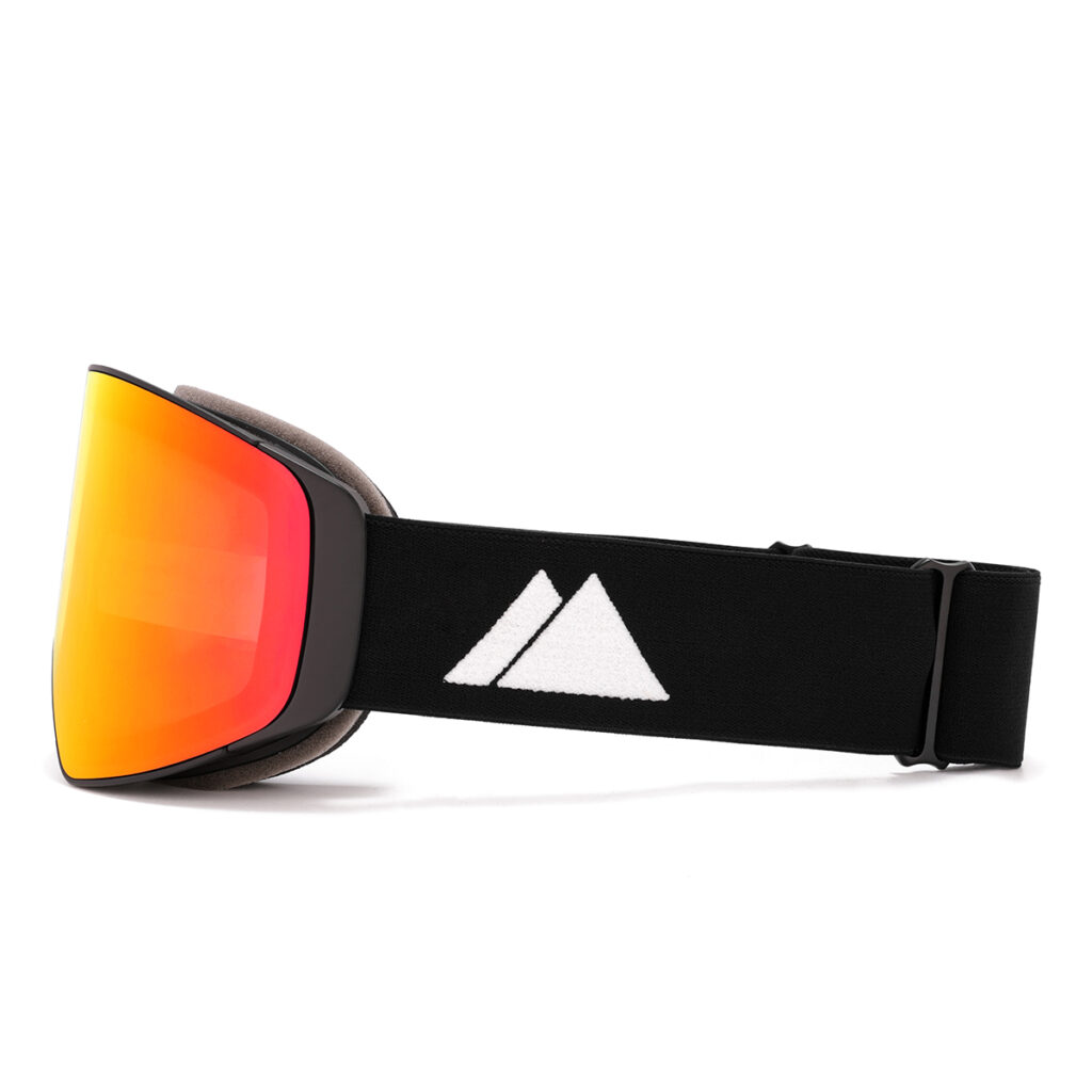 skibril met rode lens